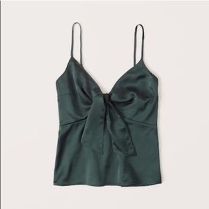 Abercrombie Satin Front Tie Cami